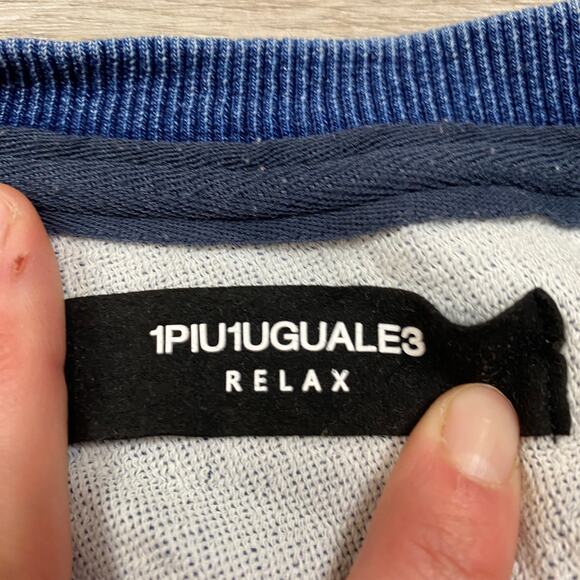 1PIU1UGUALE3 Relax Camo V Neck Pocket T Shirt Men's S Streetwear - Picture 6 of 8